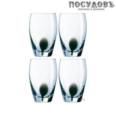 Luminarc Drip Noir E5233 набор высоких стаканов 350 мл 4 шт