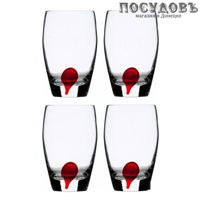 Luminarc Drip Red E5230 набор высоких стаканов 350 мл 4 шт
