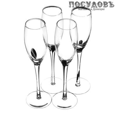 Luminarc Drip Black E2203 набор фужеров 220 мл 4 шт