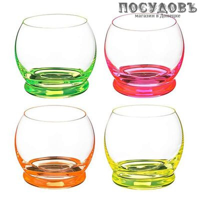 Стопка Bohemia "Crazy Neon" 60 мл, стекло, в упаковке 4 шт