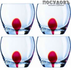 Luminarc Drip Red E5171 набор низких стаканов 310 мл 4 шт
