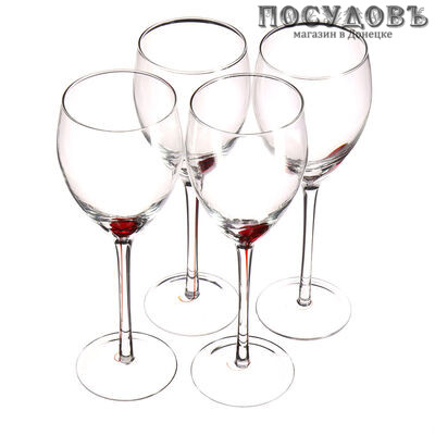 Luminarc Drip Red C9256 набор бокалов 350 мл 4 шт