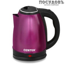 Centek CT-1068 Purple электрочайник 2 000 Вт, 2 000 мл, корпус: сталь нержавеющая, гарантия 1 год