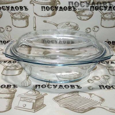 Кастрюля жаропрочная овальная Simax Classic 7136/7146 3,0+1,4 л (Чехия) 2 пр.