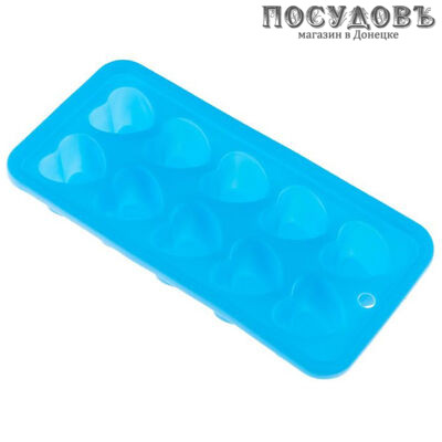 Силиконовая форма KING Hoff KH-4641 10 ячеек "сердечки" 22,5×11×3,7