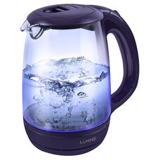 Lumme LU-134 темный топаз электрочайник 2 200 Вт, 2 000 мл, корпус: стекло закаленное, внутренняя подсветка, гарантия 1 год