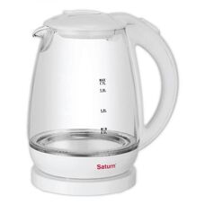 Saturn EK8420White электрочайник 2 200 Вт, 1 700 мл, корпус: стекло закаленное, внутренняя подсветка, гарантия 1 год