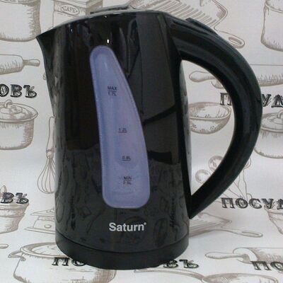 Saturn EK8425 blue/black электрочайник 2 200 Вт, 1 700 мл, корпус: пластик, гарантия 1 год