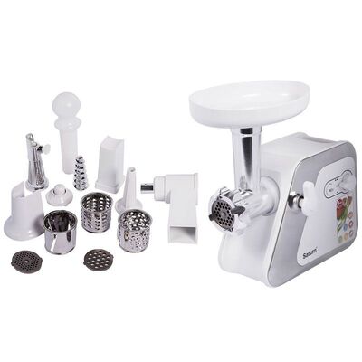 Электромясорубка Saturn ST-FP0095 White 1600 Вт, 3 решетки, 3 шинковки, насадка для сока