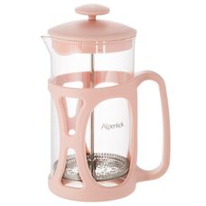 Alpenkok АК-704/10 бежевый, френч-пресс с фильтром из нержавеющей стали, 1 000 мл, стекло закаленное, в упаковке 1 шт