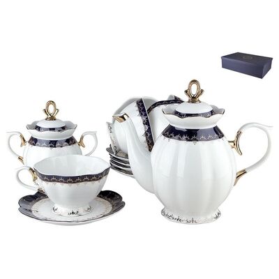 Коралл Кобальт V14-dark-blue чайный сервиз 14 предметов