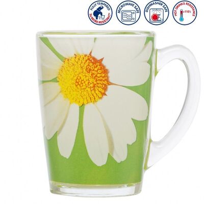 Luminarc "Paquerette" g9089 кружка, цвет Green, 320 мл, стекло упрочненное, Франция 1 шт