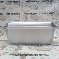 Литая алюминиевая гусятница Kukmara г45 4,5 л с литой алюминиевой крышкой-сковородой Литая алюминиевая гусятница Kukmara г45 4,5 л с литой алюминиевой крышкой-сковородой