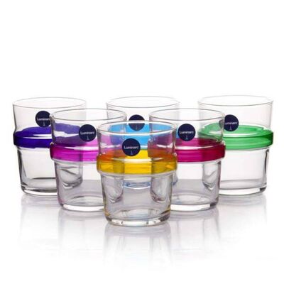 Luminarc Acrobate Rainbow N1602 низкий стакан 270 мл 6 шт