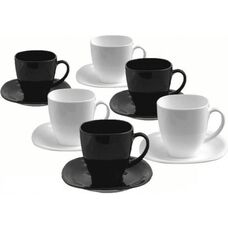 Luminarc Carine Black and White D2371 чайный набор 12 предметов
