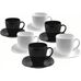 Luminarc Carine Black and White D2371 чайный набор 12 предметов