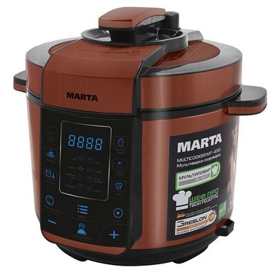Мультиварка-скороварка Marta MT-4312 5 л 900 Вт 30 программ (14 автоматических) немецкая керамика
