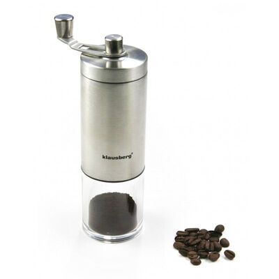 Ручная кофемолка Klausberg KB-7248 керамические жернова, Ø52×160 мм