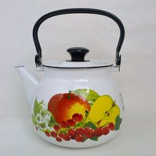 Стальной эмалированный чайник КМК 42104-132/6 3,5 л белый