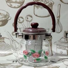 Webber ВЕ-5569/2, чайник заварочный с сетчатым фильтром, 600 мл, стекло закаленное, в упаковке 1 шт