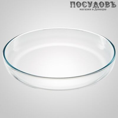 Забава РК-0021 круглая форма для запекания, стекло жаропрочное, Ø280×45 мм