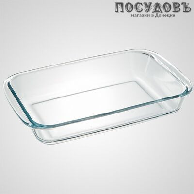 Забава РК-0015 прямоугольная форма для запекания, стекло жаропрочное, 345×207×52 мм, 2200 мл