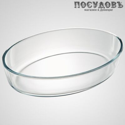 Забава РК-0010 овальная форма для запекания, стекло жаропрочное, 300×223×70 мм, 2500 мл
