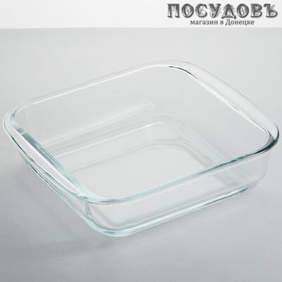 Забава РК-0052 форма для запекания, стекло жаропрочное, 206×181×50 мм, 1300 мл