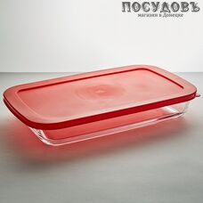 Забава РК-0048/2 прямоугольная форма для запекания с крышкой, стекло жаропрочное, 352×213×52 мм, 2500 мл Забава РК-0048/2 прямоугольная форма для запекания с крышкой, стекло жаропрочное, 352×213×52 мм, 2500 мл
