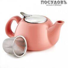 Rosario Ф19-014R чайник заварочный с фильтром, керамика, 700 мл, цвет розовый