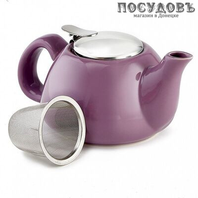 Rosario Ф19-015R чайник заварочный с фильтром, керамика, 700 мл, цвет сиреневый