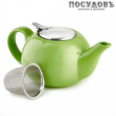 Rosario Ф19-009R чайник заварочный с фильтром, керамика, 750 мл, цвет салатовый