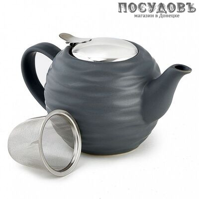 Rosario Ф19-003R чайник заварочный с фильтром, керамика, 800 мл, цвет серый