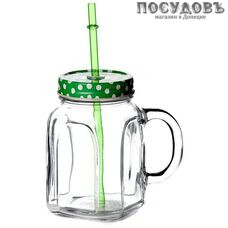 Pasabahce HomeMade 80388GR кружка, 450 мл, стекло, зеленый, с крышкой и трубочкой 3 пр. Pasabahce HomeMade 80388GR кружка, 450 мл, стекло, зеленый, с крышкой и трубочкой 3 пр.