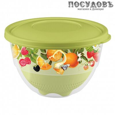 Phibo 431294306 дуршлаг с миской и крышкой, 241×227×143 мм, 3300 мл, полипропилен, 3 пр.