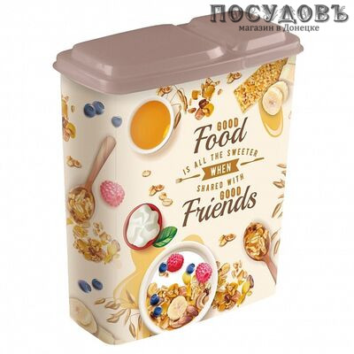 Phibo 431255332 емкость для сыпучих продуктов с крышкой, 185×90×215 мм, 2300 мл, полипропилен