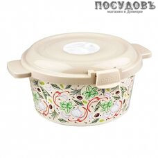 Phibo 431107107 емкость для холодильника и свч с крышкой, полипропилен, 190×223×102 мм, 1600 мл