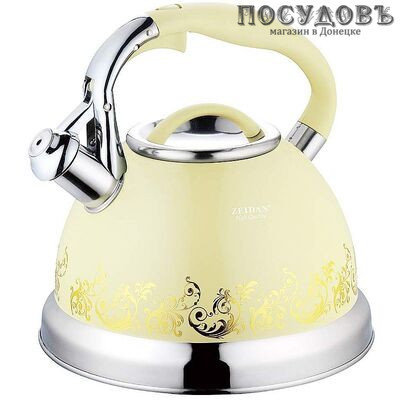ZEIDAN Z-4220-02 чайник со свистком, 3,0 л, сталь нержавеющая, капсульное дно