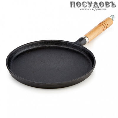Webber BE-4520/23 сковорода блинная Ø230 мм, чугун литой, съемная деревянная ручка 1 шт.