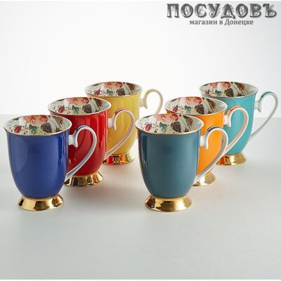 Beatrix МЛ075L/6 кружки в наборе, 350 мл, фарфор, в подарочной упаковке 6 шт.