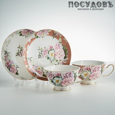 Beatrix МЛ079Р/6 набор чайный, фарфор, в подарочной упаковке 12 пр.
