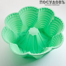 Alpenkok Восторг АК-6127S форма для выпечки кекса, силикон, Ø210×80 мм, зеленый