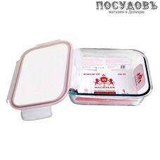 BACKMAN BM-0105 контейнер с герметичной крышкой, стекло жаропрочное, 1040 мл