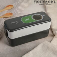 IDEA Кофе М1233 ланч-бокс с крышкой, полипропилен, 200×90×80 мм, 500+500 мл