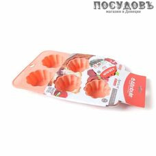 Attribute "Apricot" ABS308, прямоугольная форма для выпечки кексов, 6 формочек, силикон, 280×180×70 мм, в упаковке 1 шт