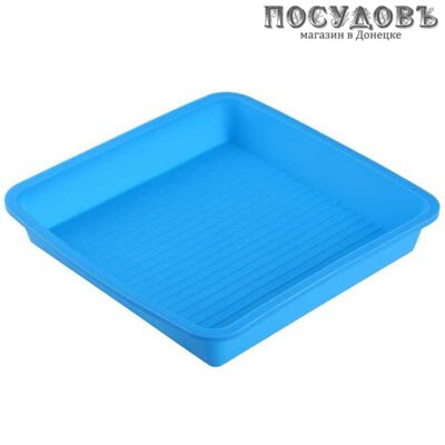 КНР 389-13, квадратная форма для выпечки, силикон, 210×210×30 мм 1 шт