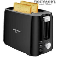 Viconte VC-413 тостер на 2 шт, 900 Вт, цвет черный Viconte VC-413 тостер на 2 шт, 900 Вт, цвет черный
