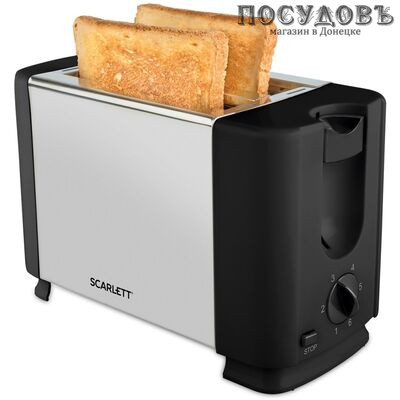 Scarlett SC-TM11012 тостер на 2 шт, 700 Вт, цвет серый с черным