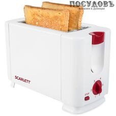 Scarlett SC-TM11013 тостер на 2 шт, 700 Вт, цвет белый с красным