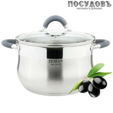 ZEIDAN Z50254 кастрюля с крышкой 6,6 л, сталь нержавеющая, трехслойное дно